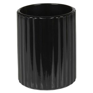 Kubek na szczoteczki do zębów szklany Strip czarny 50326 Kubek na szczoteczki do zębów szklany Strip czarny 50326