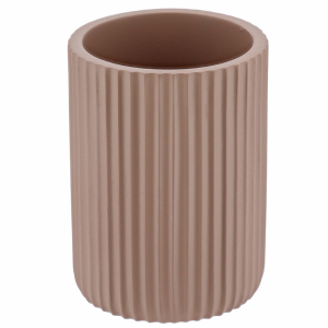 Kubek na szczoteczki prążkowany cappuccino 904576 Kubek na szczoteczki prążkowany cappuccino 904576