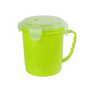 KUBEK NA ZUPĘ 630 ml zielony Z UCHWYTEM I POKRYWKĄ 652400
