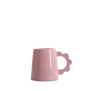 Kubek PELMA fioletowy z uchem w kształcie kwiatka 0,4 l HOMLA 960078