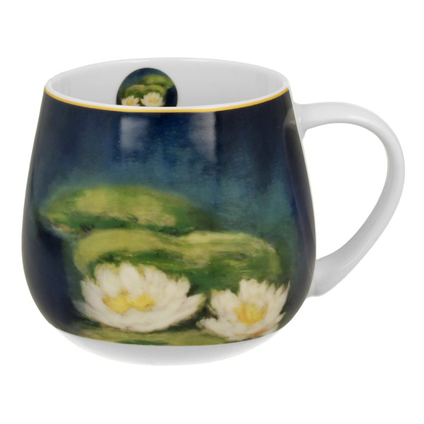 Kubek porcelanowy baryłka Monet Nenufary 430 ml Klasyczny do Herbaty 676344