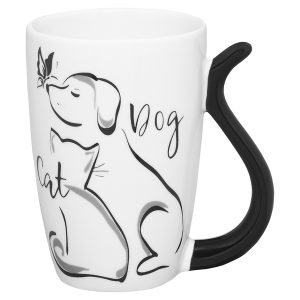 Kubek porcelanowy Black Cat and Dog 370 ml biały 878953 Kubek porcelanowy Black Cat and Dog 370 ml biały 878953