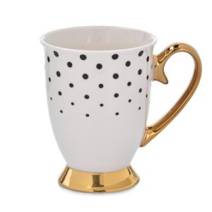 Kubek porcelanowy Diana Gold 300 ml groszki AMBITION 757714