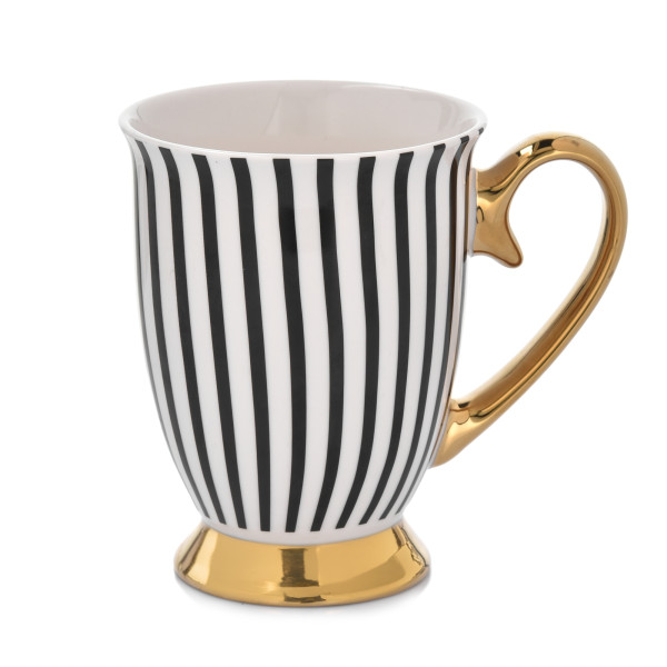 Kubek porcelanowy Diana Gold 300 ml paski AMBITION 757713