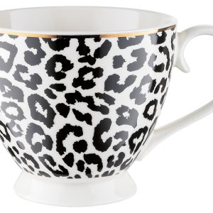 Kubek porcelanowy na nóżce Africa 400ml czarno-biały 78800 Kubek porcelanowy na nóżce Africa 400ml czarno-biały 78800