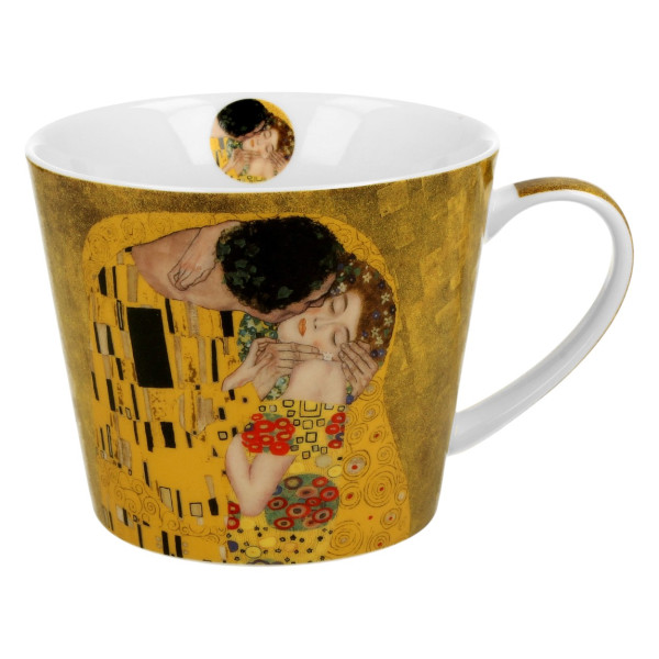 Kubek porcelanowy Pocałunek THE KISS 600ml Gustav Klimt Beżowy 799400