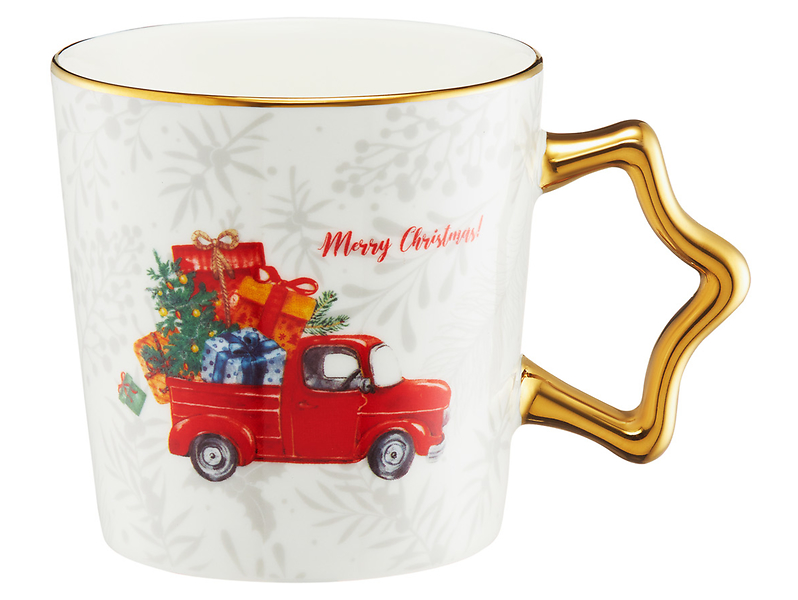 Kubek porcelanowy Star Winter 390 ml biały 772492