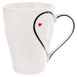 Kubek porcelanowy z uchem do kawy herbaty 380 ml 155778 Kubek porcelanowy z uchem do kawy herbaty 380 ml 155778