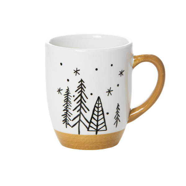 Kubek Świąteczny Ceramiczny 330 Ml Boże Narodzenie Drzewka 377929