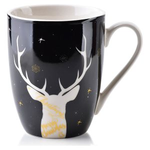 Kubek świąteczny Santa Lila 350 ml czarny 108676 Kubek świąteczny Santa Lila 350 ml czarny 108676
