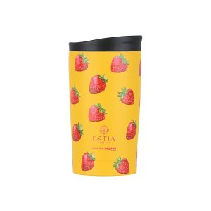 Kubek termiczny 350 ml Berry Bright stalowy żółty w truskawki 1032004 Kubek termiczny 350 ml Berry Bright stalowy żółty w truskawki 1032004