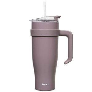 KUBEK TERMICZNY Miami 1,2L fioletowy ze słomką i rączką 718368 KUBEK TERMICZNY Miami 1,2L fioletowy ze słomką i rączką 718368