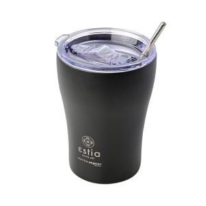 Kubek termiczny Midnight Black 350 ml stal nierdzewna czarny ze słomką 853064