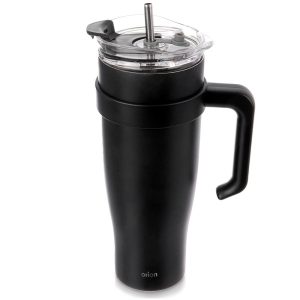 Kubek termiczny stalowy czarny z uchwytem TERMO 1,2 l 790776 Kubek termiczny stalowy czarny z uchwytem TERMO 1,2 l 790776