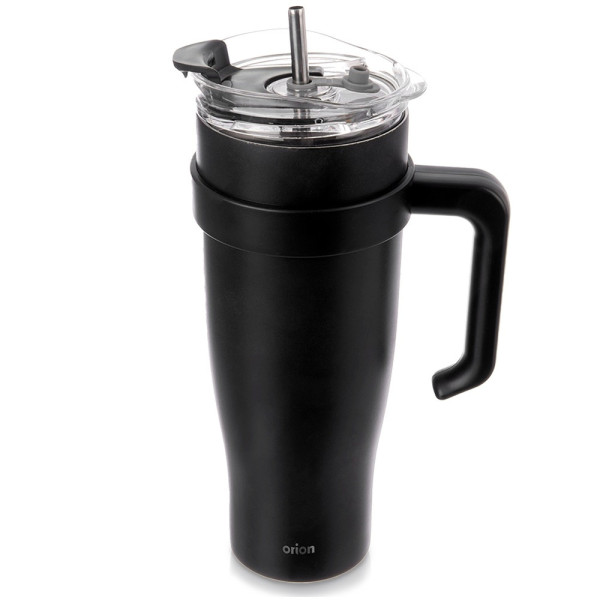 Kubek termiczny stalowy czarny z uchwytem TERMO 1,2 l 790776