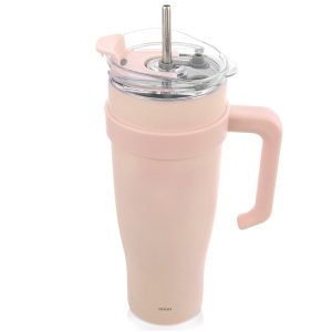 Kubek termiczny stalowy różowy z uchwytem TERMO 1,2 l 795381 Kubek termiczny stalowy różowy z uchwytem TERMO 1,2 l 795381