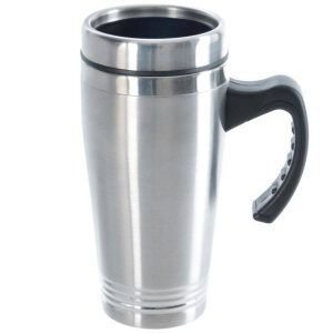 Kubek termiczny stalowy z uchwytem termos podróżny 450 ml 155851 Kubek termiczny stalowy z uchwytem termos podróżny 450 ml 155851