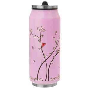 Kubek termiczny termos bidon różowy PUSZKA 400 ml 155875 Kubek termiczny termos bidon różowy PUSZKA 400 ml 155875