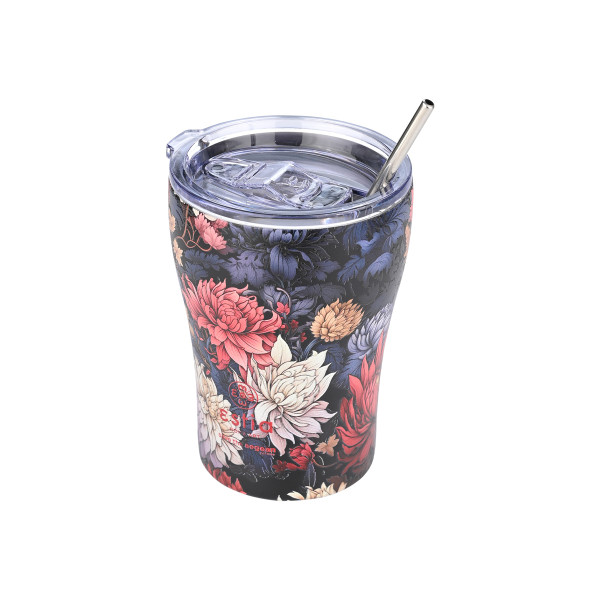 Kubek termiczny w kwiaty 350 ml Midnight stalowy 1036169