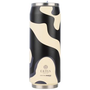 Kubek termiczny ze słomką Bold Drift 500 ml stal nierdzewna kremowy czarny 951397
