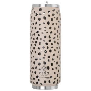 Kubek termiczny ze słomką Leopard Taupe 500 ml stal nierdzewna beżowy 951400