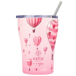 Kubek termiczny ze słomką Love Ascend 350 ml stal nierdzewna różowy 951401