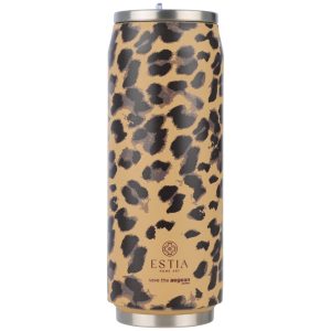 Kubek termiczny ze słomką Spotted Prowl 500 ml stal nierdzewna panterka 951402