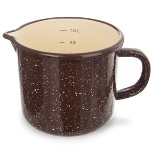 Kubek z miarką emaliowany garnuszek garnek 1,2 l 155842 Kubek z miarką emaliowany garnuszek garnek 1,2 l 155842