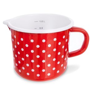 Kubek z miarką emaliowany garnuszek garnek 1,2 l 155823 Kubek z miarką emaliowany garnuszek garnek 1,2 l 155823