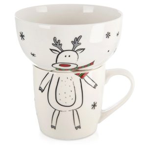 Kubek z miseczką dla dziecka porcelanowy 2 el. 741549 Kubek z miseczką dla dziecka porcelanowy 2 el. 741549