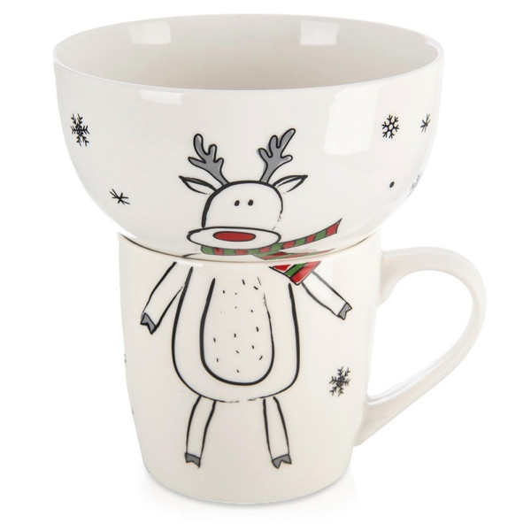 Kubek z miseczką dla dziecka porcelanowy 2 el. 741549