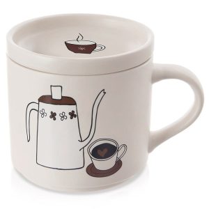 Kubek z pokrywką porcelanowy 420 ml 596242 Kubek z pokrywką porcelanowy 420 ml 596242