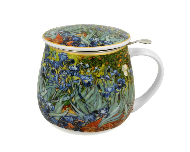 Kubek z zaparzaczem 430 ml Van Gogh Irises do Kawy Herbaty 648632