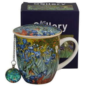 Kubek z zaparzaczem pokrywką i zawieszką wzór IRISES Van Gogh 400 ml 841207 Kubek z zaparzaczem pokrywką i zawieszką wzór IRISES Van Gogh 400 ml 841207