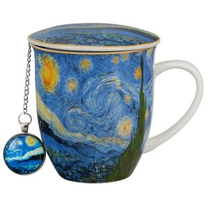 Kubek z zaparzaczem pokrywką i zawieszką wzór STARRY NIGHT Van Gogh 400 ml 841206 Kubek z zaparzaczem pokrywką i zawieszką wzór STARRY NIGHT Van Gogh 400 ml 841206