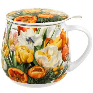 Kubek z zaparzaczem Tulipany 430 ml do Kawy Herbaty 648650 Kubek z zaparzaczem Tulipany 430 ml do Kawy Herbaty 648650