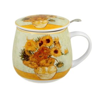 Kubek z zaparzaczem Van Gogh Sunflowers 430 ml do Kawy Herbaty 648657 Kubek z zaparzaczem Van Gogh Sunflowers 430 ml do Kawy Herbaty 648657