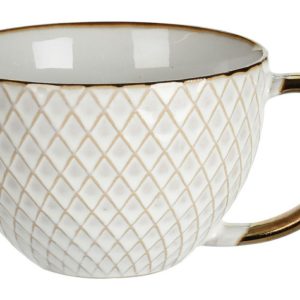Kubek ze złotym uchwytem ceramiczny 460 ml wzór 4 duża pojemność 1031994 Kubek ze złotym uchwytem ceramiczny 460 ml wzór 4 duża pojemność 1031994