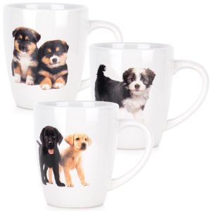 Kubki ceramiczne psy 220 ml 3 szt. 741565 Kubki ceramiczne psy 220 ml 3 szt. 741565