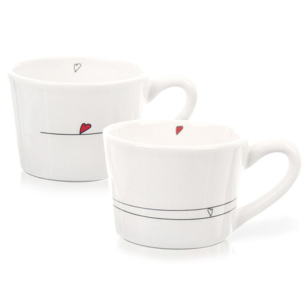 Kubki ceramiczne SERCE 200 ml 2 szt. 741542