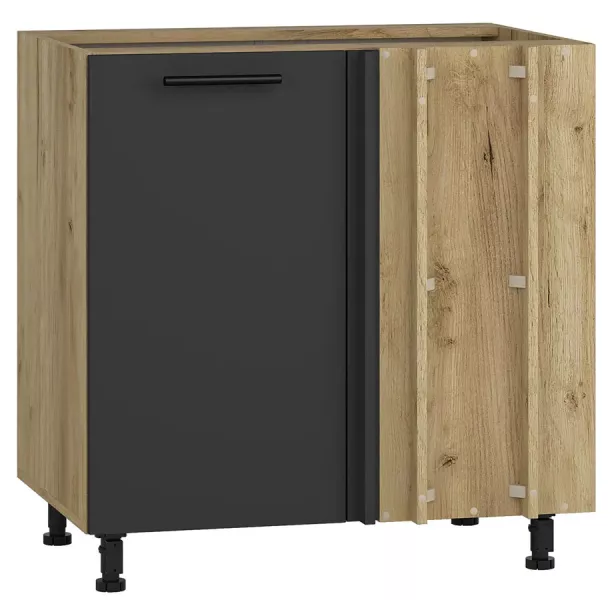 Kuchenna szafka narożna dąb craft + antracyt - Zyax 641728