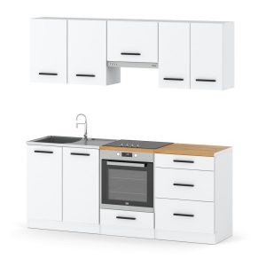 Kuchnia biała mat nowoczesna modułowa mini mokka full 2.0m 602068