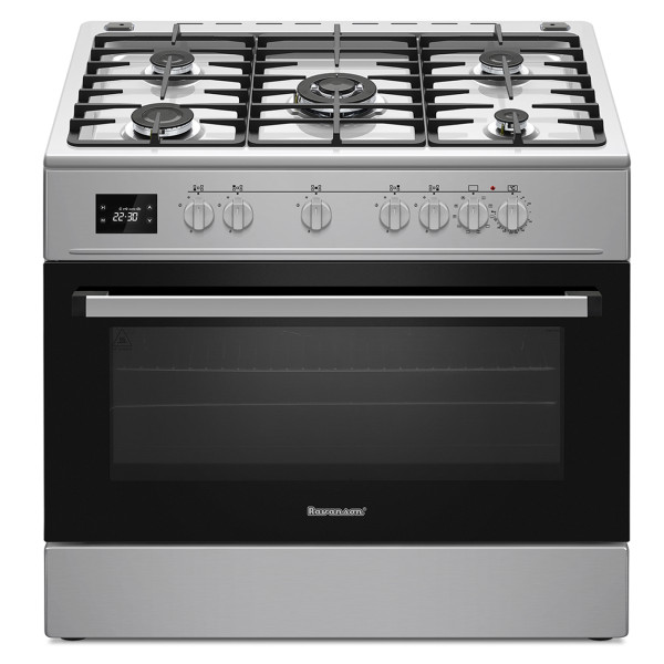 Kuchnia gazowo-elektryczna RAVANSON KWGE-K90A Cheff Modern srebrna 90 cm 942343