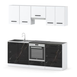 Kuchnia mała 2.0m modułowy biały biały mat san sebastian 602073 Kuchnia mała 2.0m modułowy biały biały mat san sebastian 602073