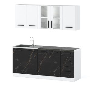 Kuchnia mała rest 2.0m modułowa biały biały san sebastian 602152