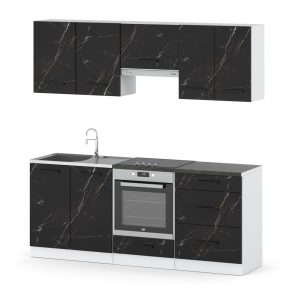 Kuchnia modułowa 2.0m mała nowoczesna biała san sebastian 602095 Kuchnia modułowa 2.0m mała nowoczesna biała san sebastian 602095