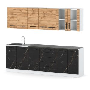 Kuchnia modułowa 2.6m nowoczesna biały wotan san sebastian 576567 Kuchnia modułowa 2.6m nowoczesna biały wotan san sebastian 576567