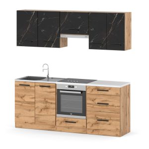 Kuchnia modułowa mała 2.0m wotan san sebastian dąb wotan 602127 Kuchnia modułowa mała 2.0m wotan san sebastian dąb wotan 602127