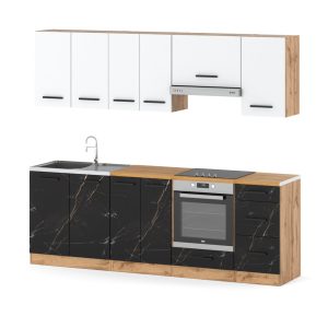 Kuchnia modułowa mokka plus 2.4m wotan biała san sebastian 576370 Kuchnia modułowa mokka plus 2.4m wotan biała san sebastian 576370