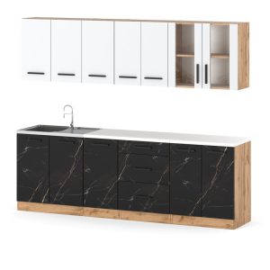 Kuchnia modułowa nowoczesna 2.6m wotan biały san sebastian 591233 Kuchnia modułowa nowoczesna 2.6m wotan biały san sebastian 591233